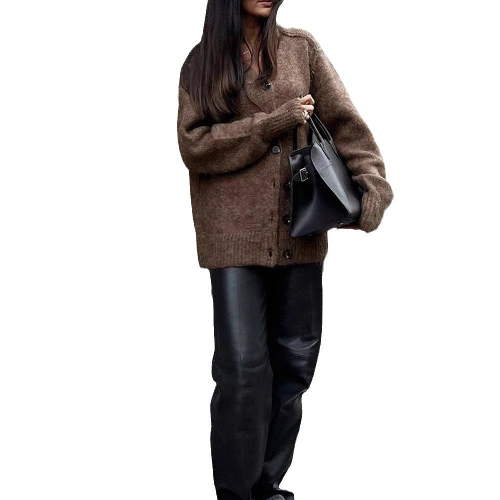 Women's Soft Knit Button-Front Cardigan