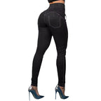 High-Waisted Lace-Up Jeggings