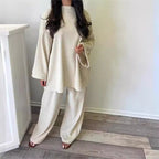 Women's Comfortable and Stylish Ribbed Knit Lounge Set