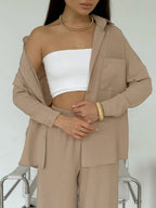 Women's Relaxed Top and Wide Leg Trousers