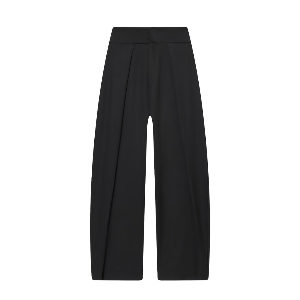 Women's Elegant Wide-Leg Trousers with Fine Pleats
