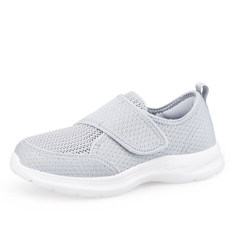 Women's Breathable Casual Shoes with Adjustable Hook-and-Loop Closure
