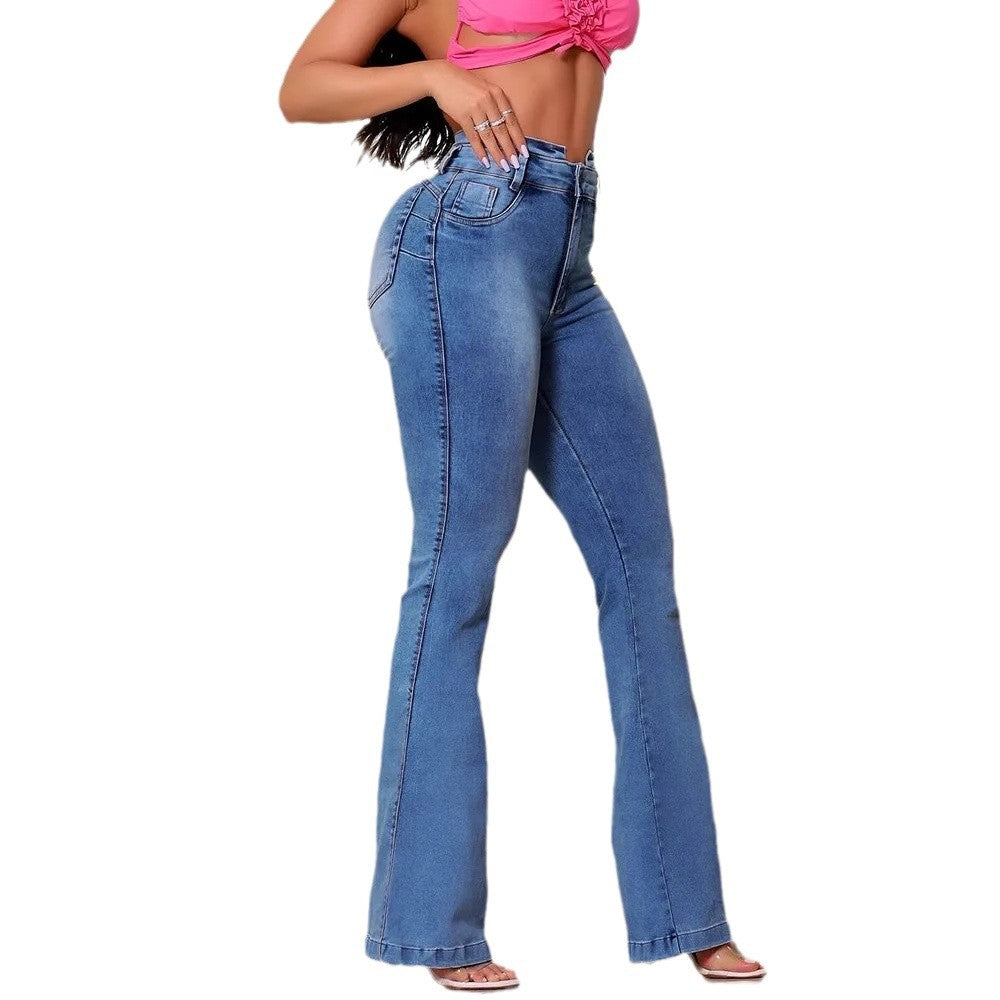Women's High-Waisted Flared Jeans