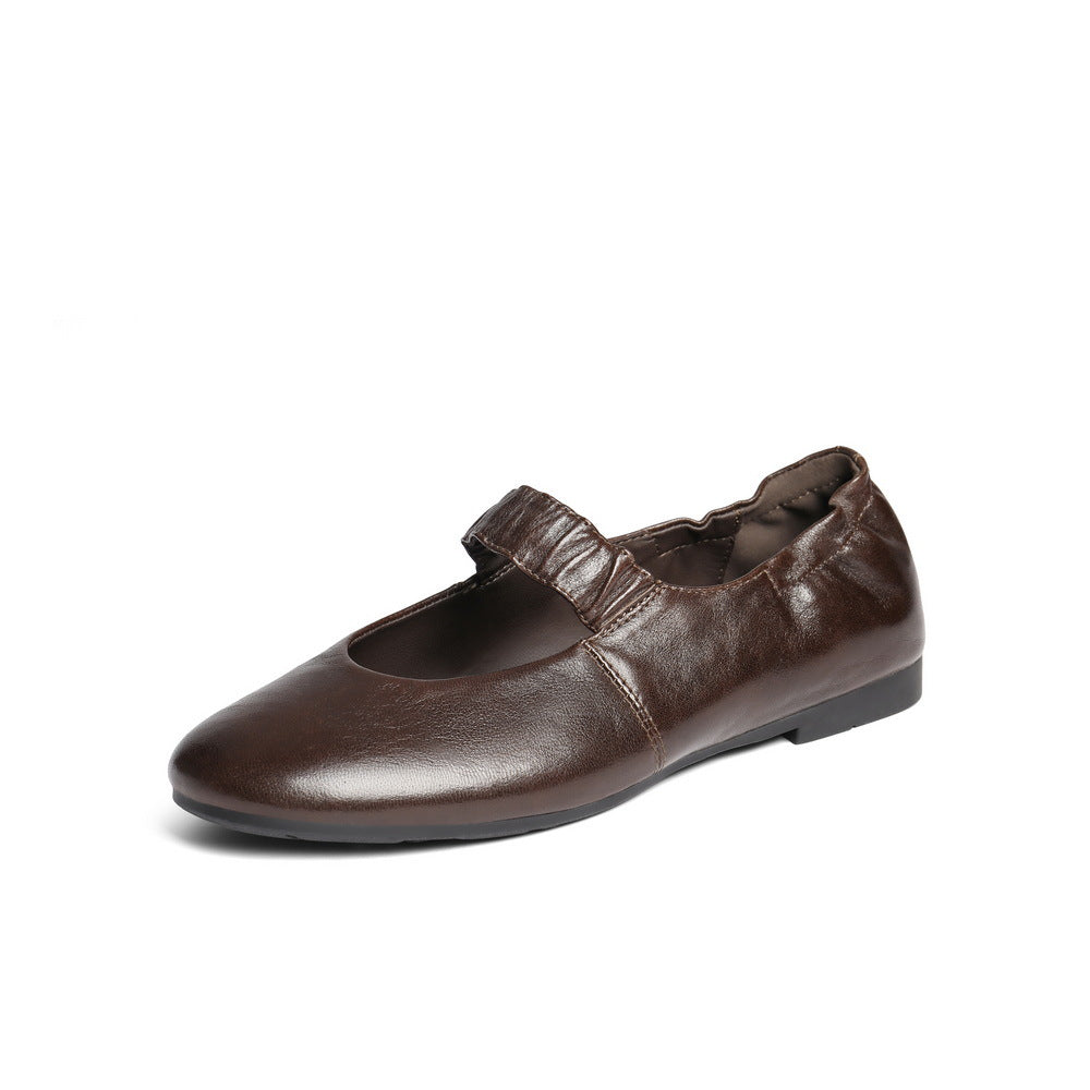 Women's Ballet Flats with Elastic Strap and Soft Inner Lining