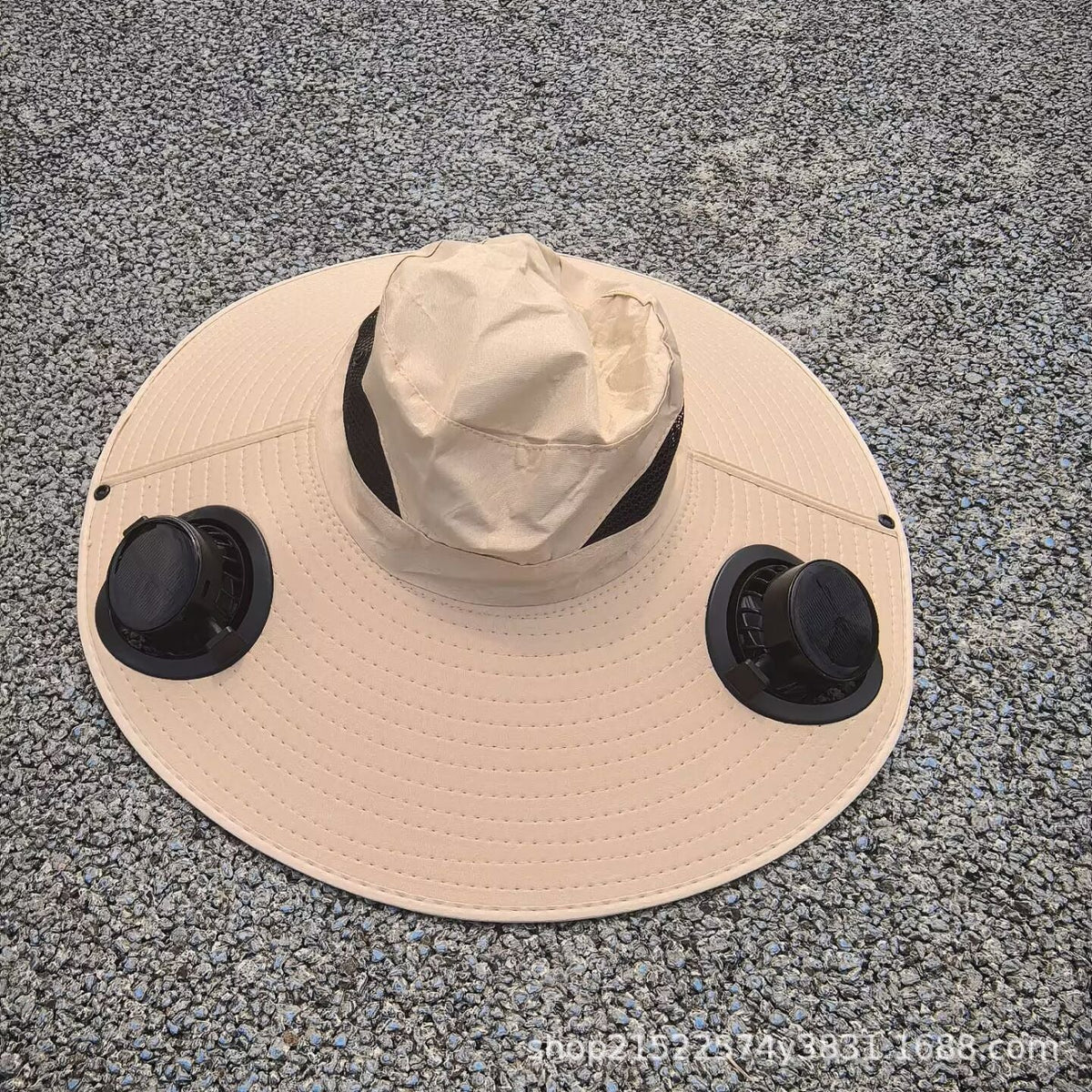 Air-Cooled Sun Hat with Removable USB Fans and Neck Protection