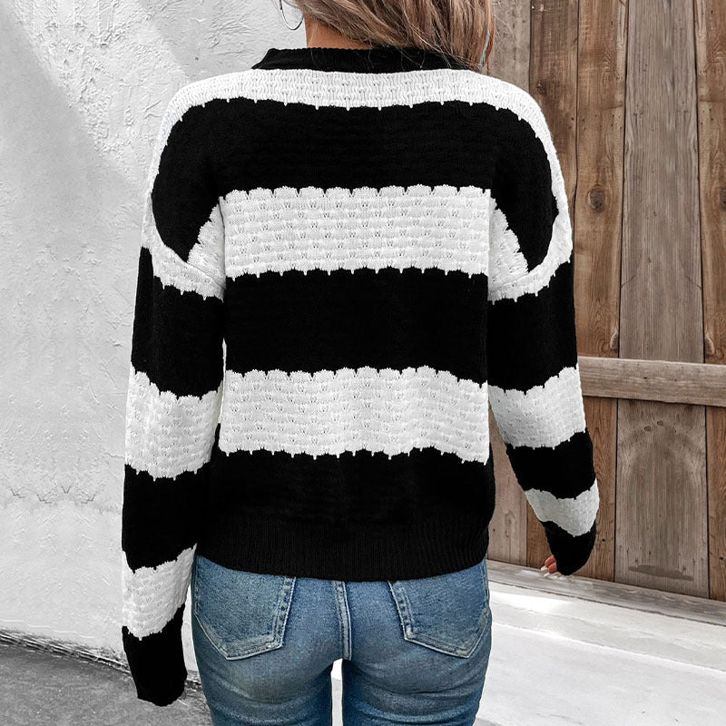 Women's Striped Knit Sweater