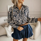 Women's Snake Print Shirt Blouse