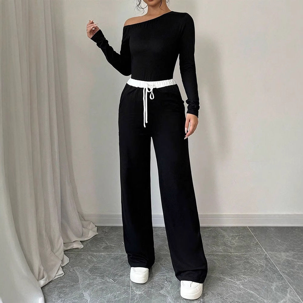 Elegant Asymmetric Wide-Leg Jumpsuit