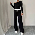 Elegant Asymmetric Wide-Leg Jumpsuit