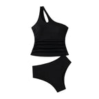 Women's Asymmetrical Ruched One-Piece