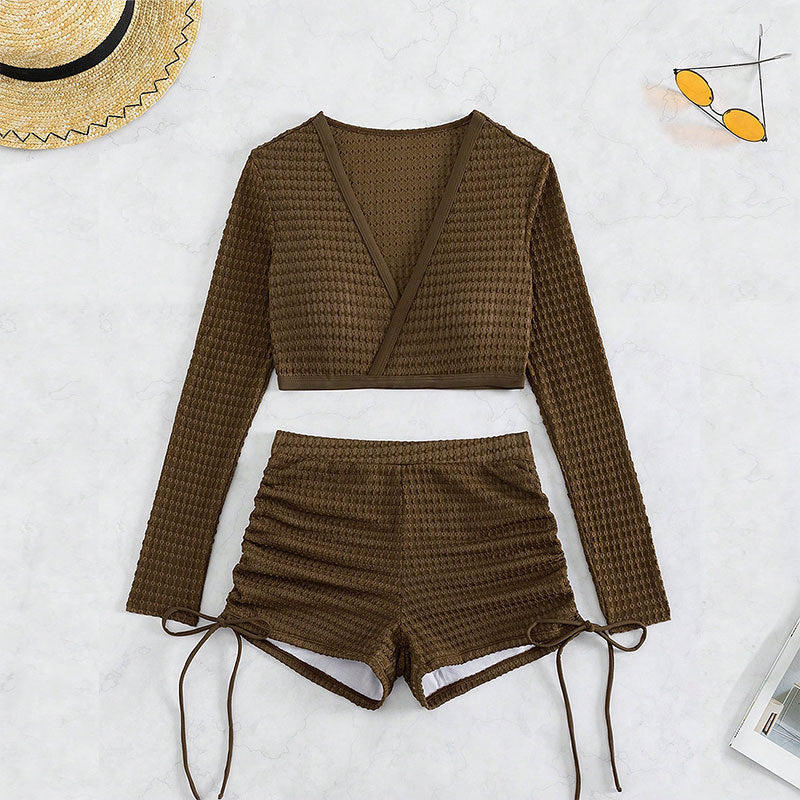 Women's Swim Skirt with High-Cut Top and Casual Design