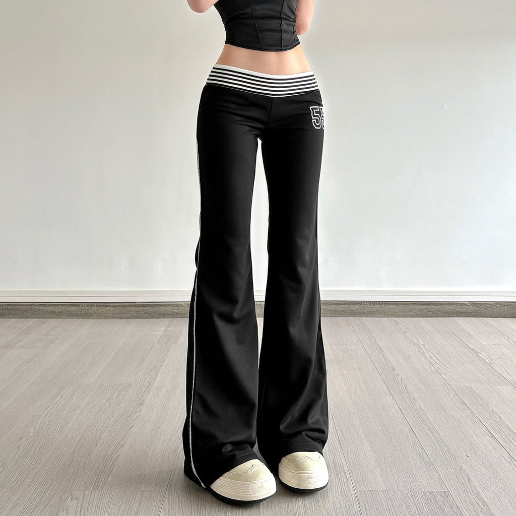 Women's Flared Joggers with Side Stripes