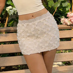 Women's Floral Lace Mini Skirt