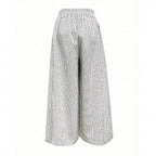 Women's High-Waisted Striped Culottes