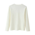 Elegant Jacket with V-Neck and Classic Button