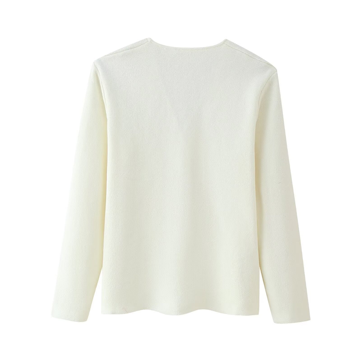 Elegant Jacket with V-Neck and Classic Button