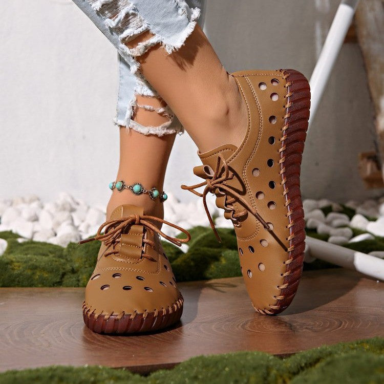Women's Breathable Sneakers with Perforated Design