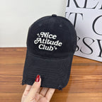 Men's Distressed Cotton Baseball Cap