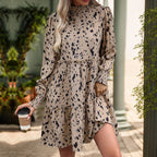 Party Dress with Voluminous Skirt and Fitted Sleeves