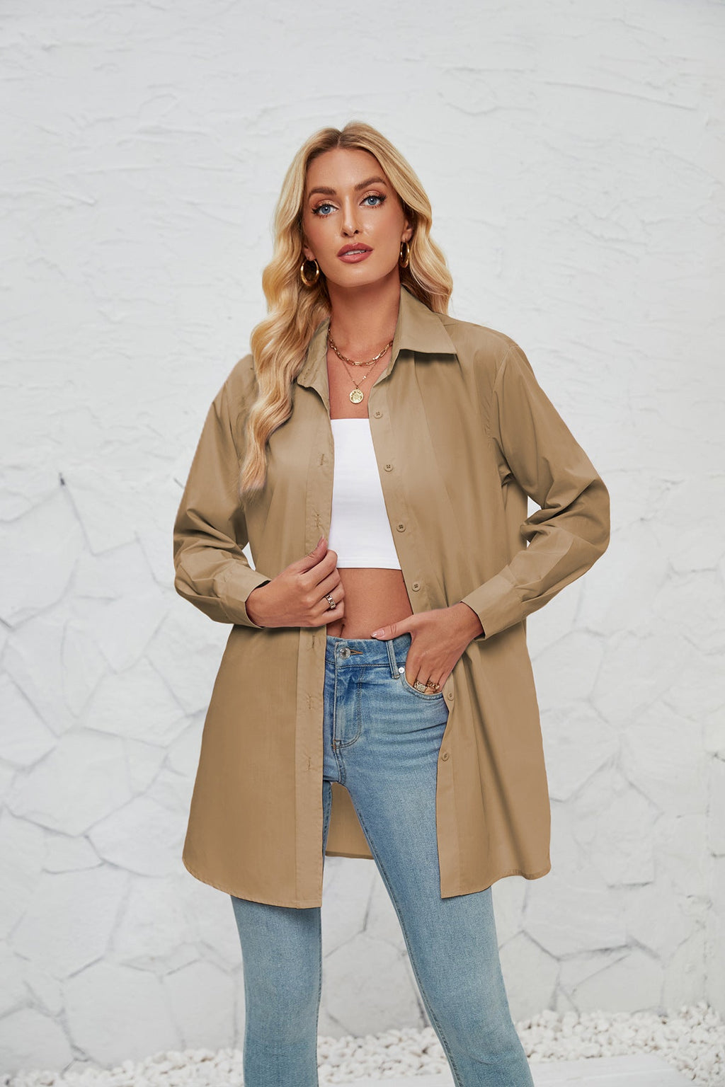Women's Casual Lightweight Shirt Blouse