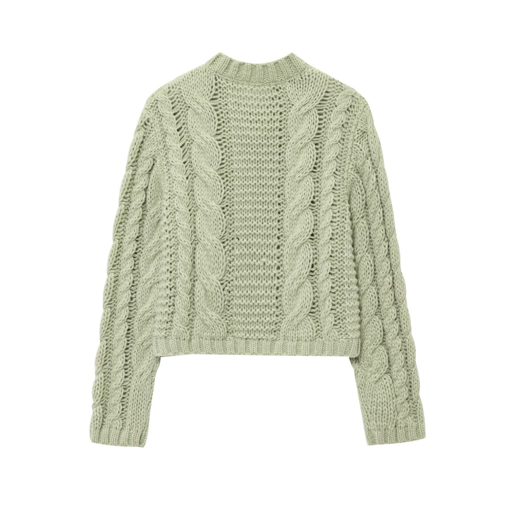 Women's Cropped Cardigan with Floral Detail