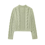 Women's Cropped Cardigan with Floral Detail