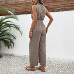 Elegant Open-Back Jumpsuit with Waist Belt