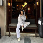 Women's Hoodie and Wide-Leg Joggers Set