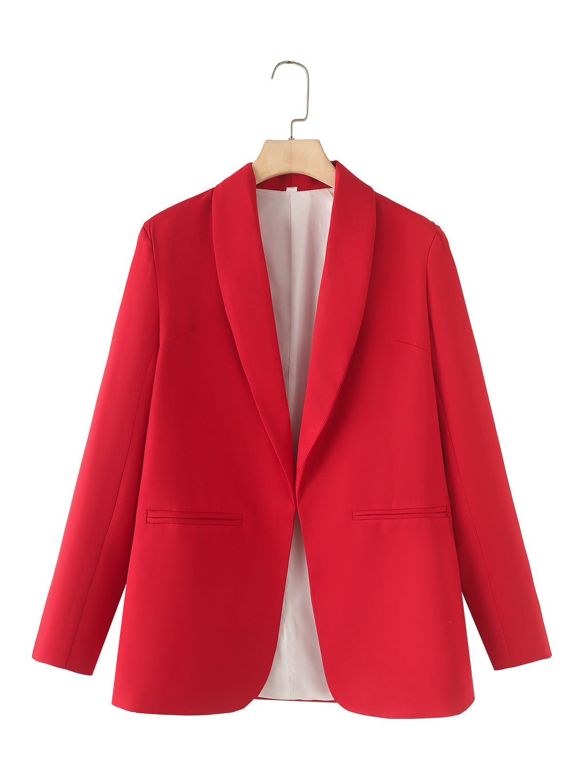 Women's Elegant Blazer with Modern Cut and Practical Pockets