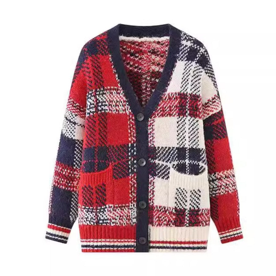 Women's Striped Knit Cardigan