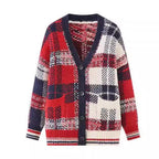 Women's Striped Knit Cardigan