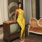 Women's Form-Fitting Lace Jumpsuit