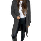 Women's Long Cable Knit Coat