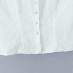 Women's Blouse with Ruffle Sleeves and Lace