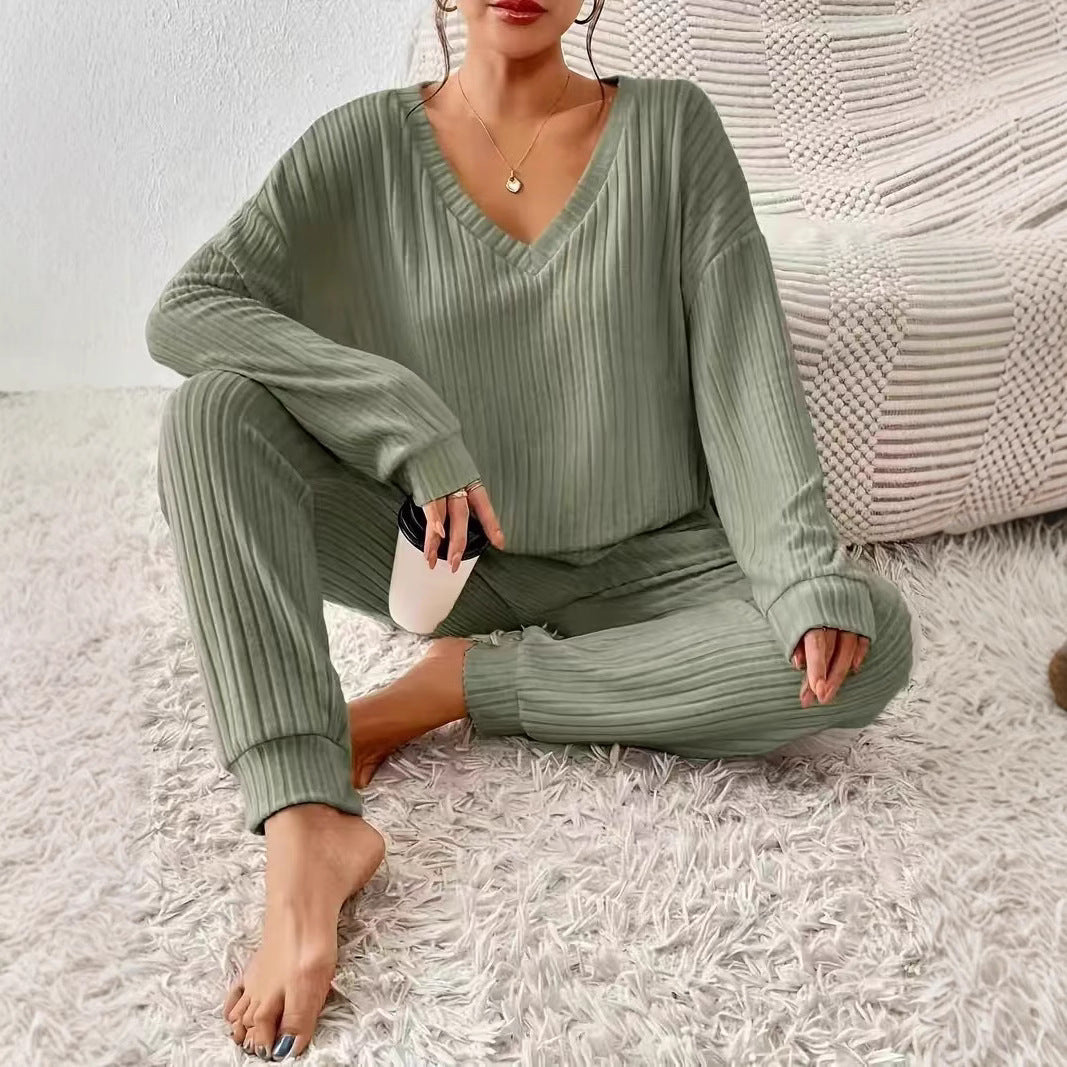 Women's Ribbed Knit Loungewear Set