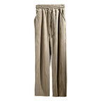 Women's Elegant Relaxed Fit Pants with Elastic Waist