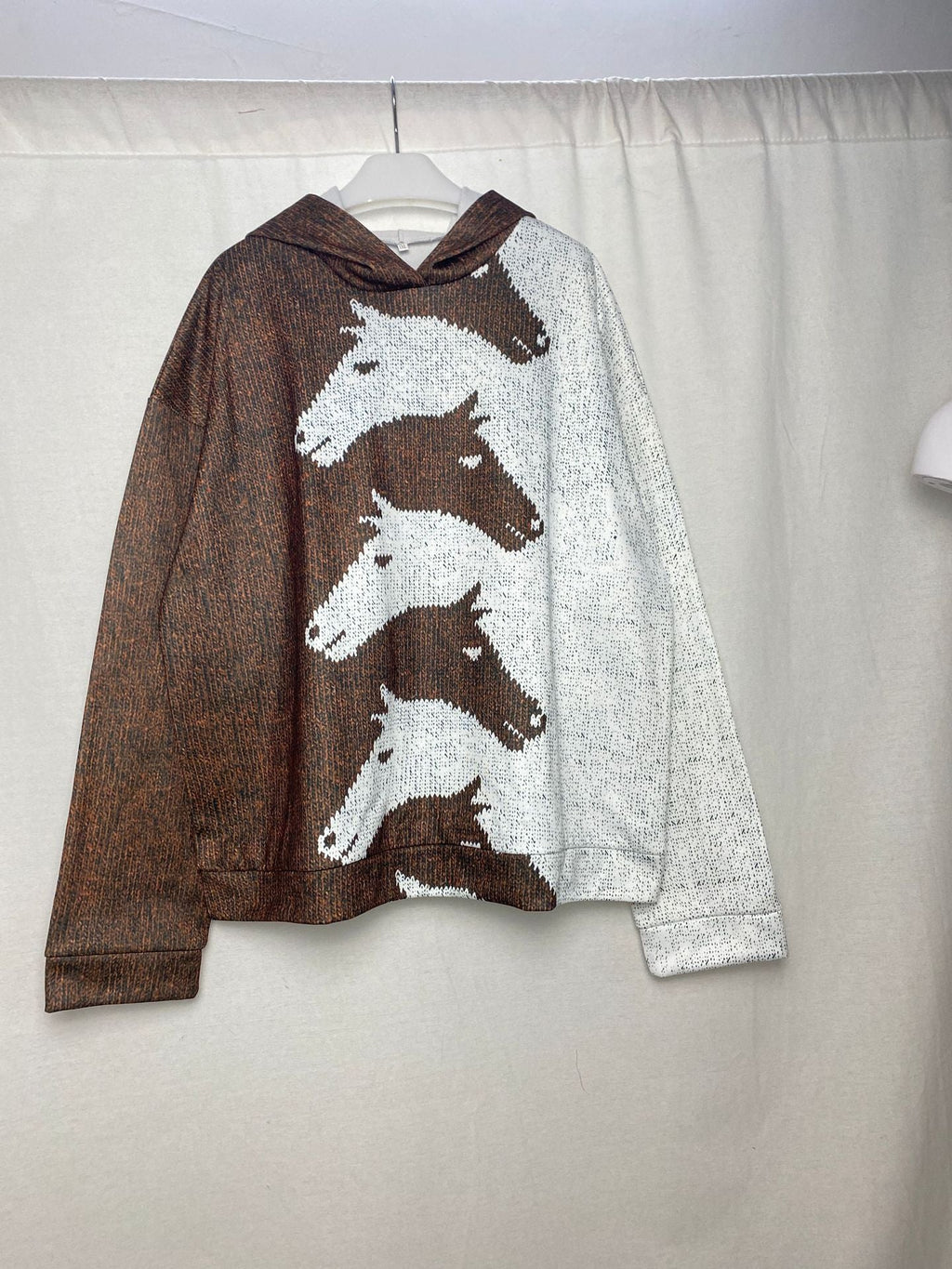 Women's Cozy Horse Print Hoodie