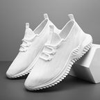 Women's Breathable Elastic Sneakers with Innovative Lacing