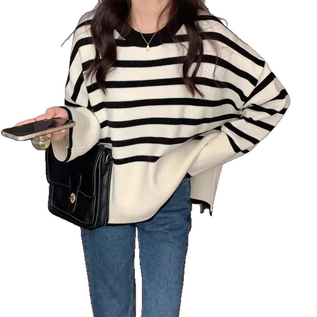 Women's Cozy Striped Knit Sweater
