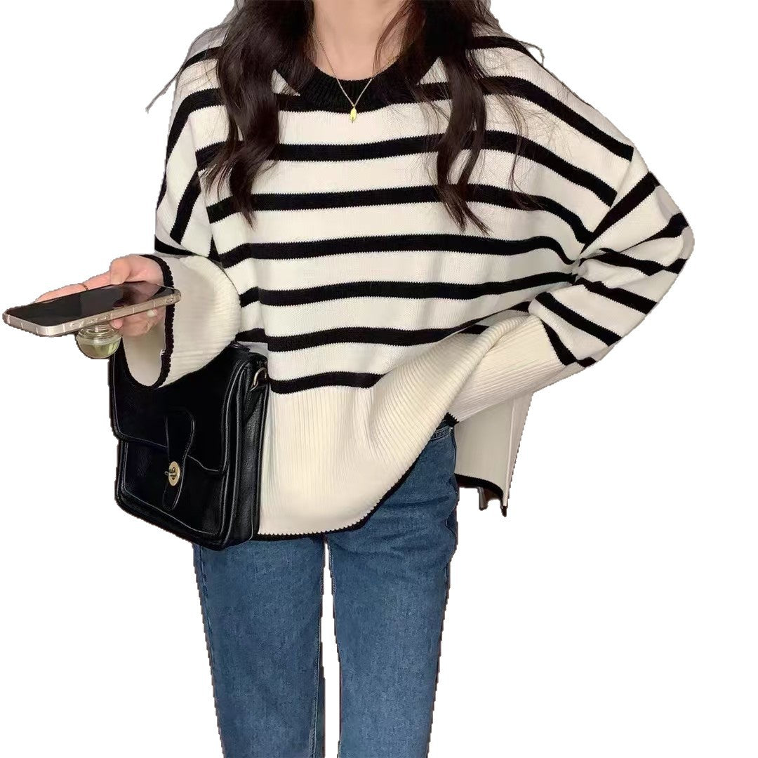 Women's Cozy Striped Knit Sweater