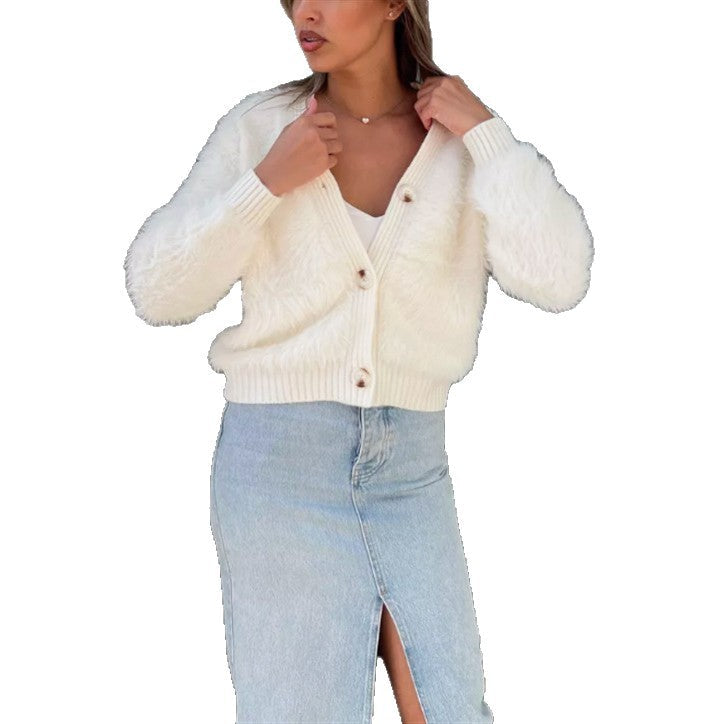 Women's Fluffy Short Cardigan