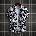 Women's Short-Sleeve Shirt with Floral Design