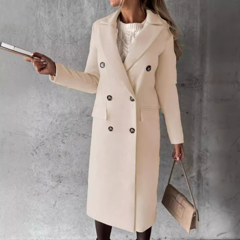 Women's Elegant Double-Breasted Trench Coat