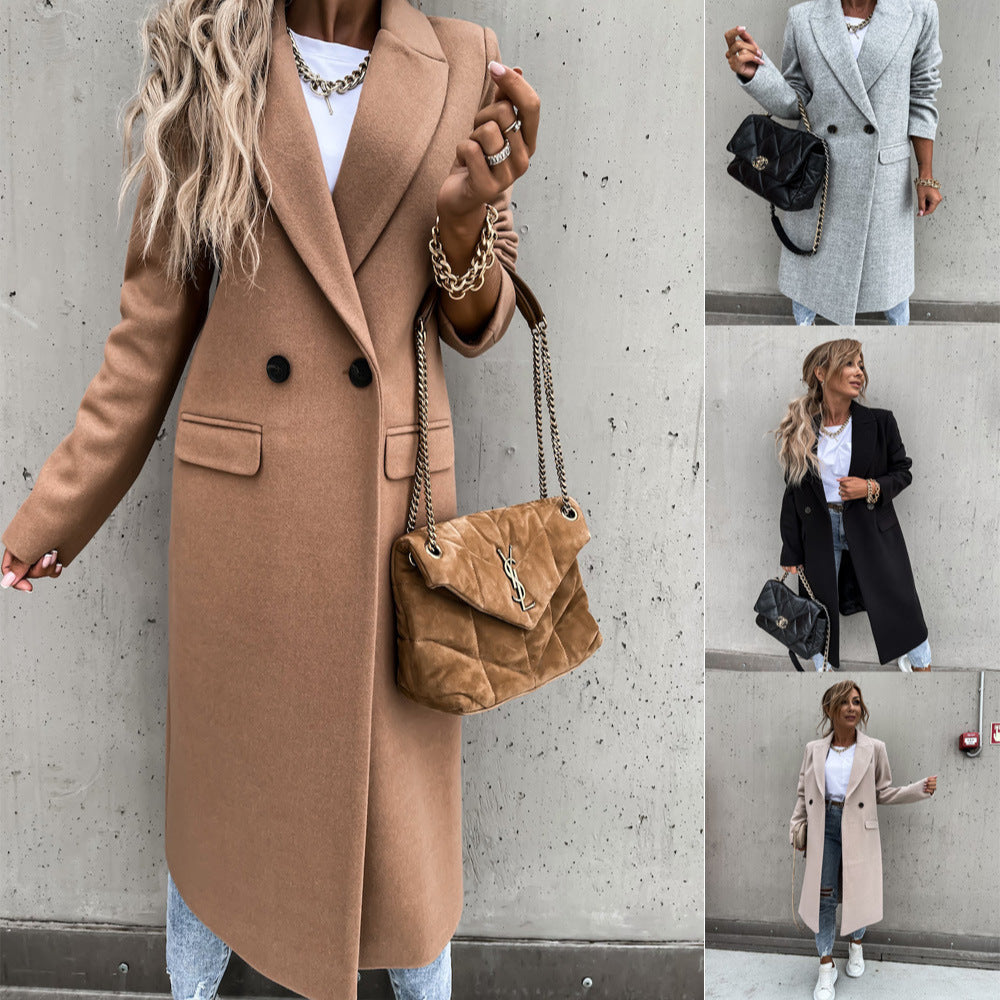 Women's Elegant Oversized Wool Coat