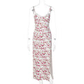 Floral Midi Dress with Elegant Slit