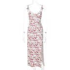 Floral Midi Dress with Elegant Slit