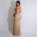 Elegant Evening Dress with Crystal Embellishment