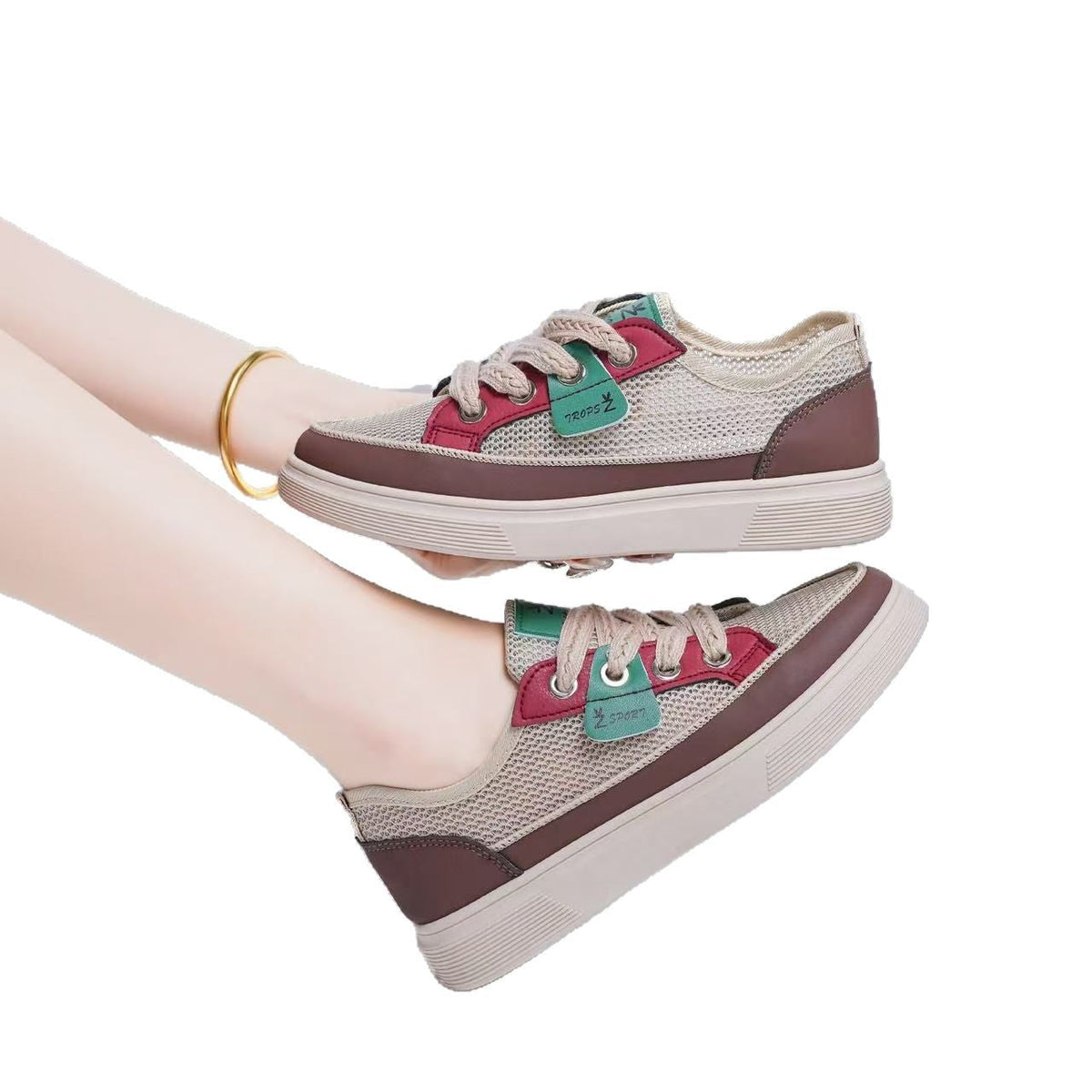 Women's Breathable Casual Sneakers with Sporty Design