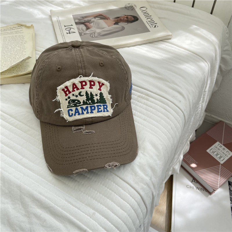 Men's Distressed Vintage-Inspired Baseball Cap