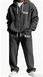 Men's Trendy Hoodie with Practical Zipper and Comfortable Jogging Pants